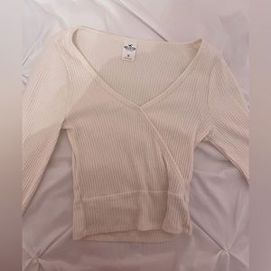 hollister white soft going out top casual fancy teenage girl cute affordable